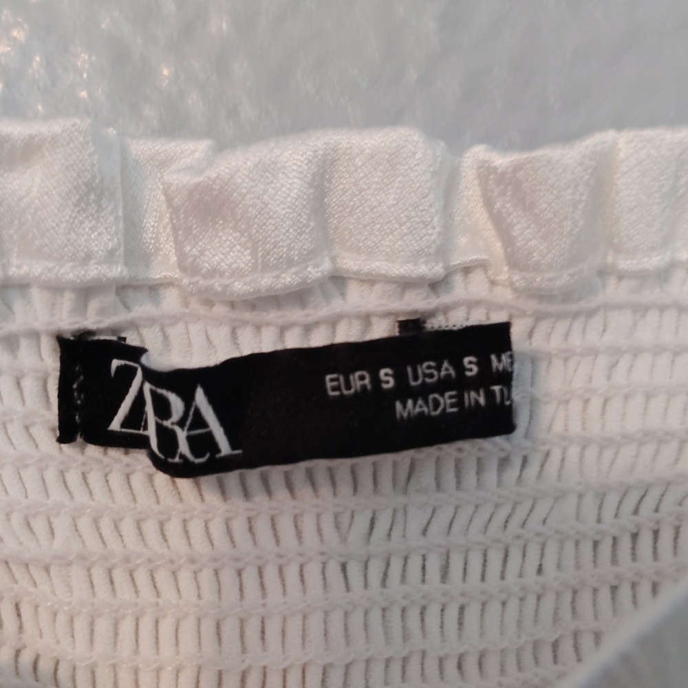 Zara Crop Top Tie Straps Size Small - Picture 2 of 14